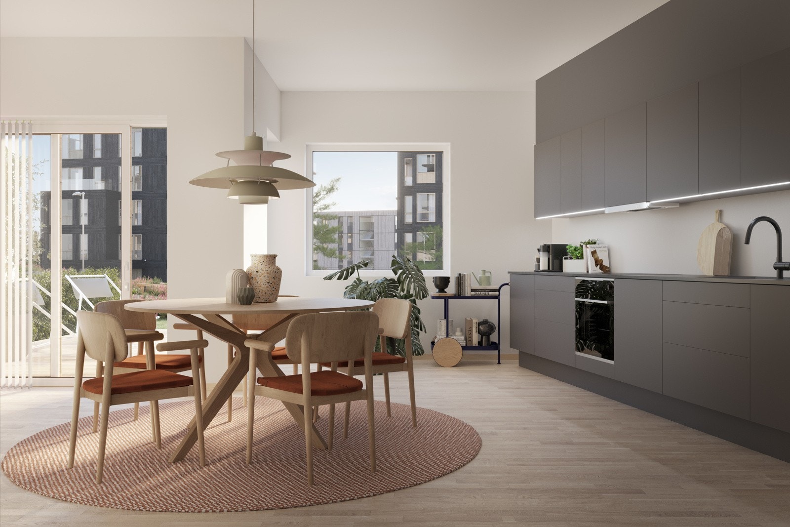 4 kostnadsfrie valg av kjøkkenfronter og benkeplate (Illustrasjonsbilde 1017 1etg) Galleribilde