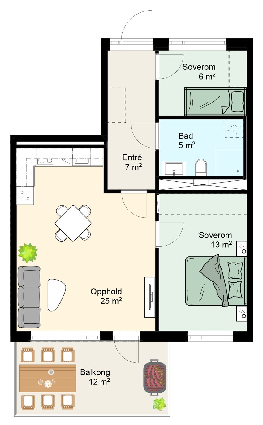 C203 3-roms Galleribilde