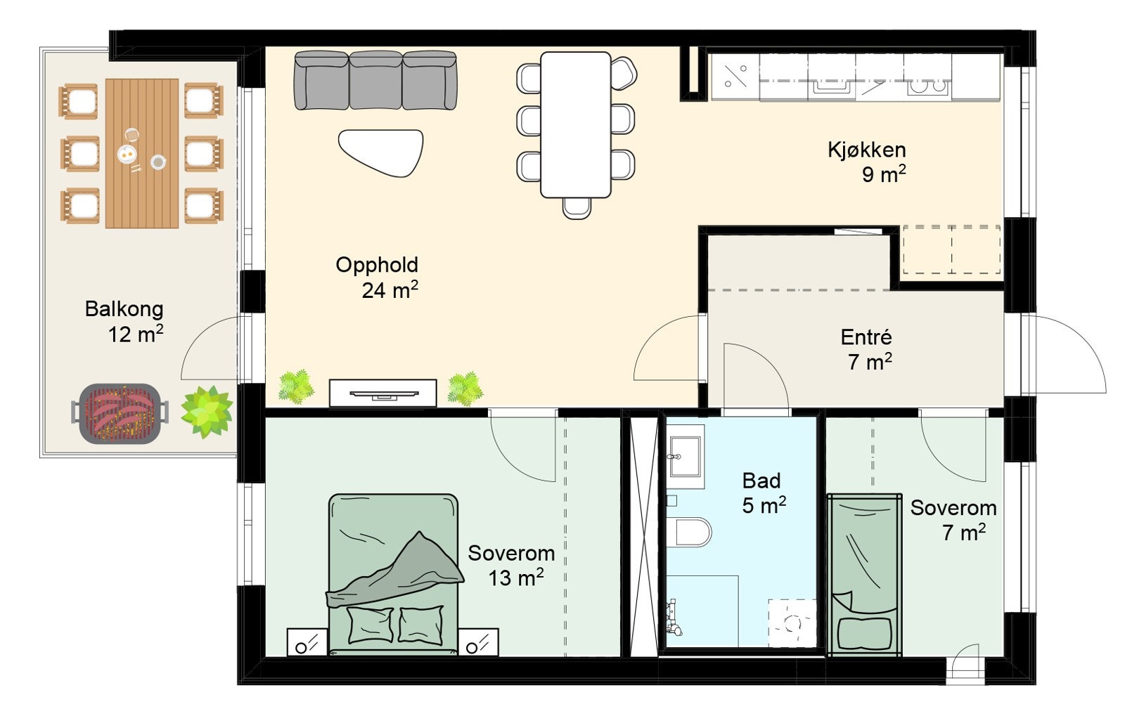 B202 3-roms Galleribilde