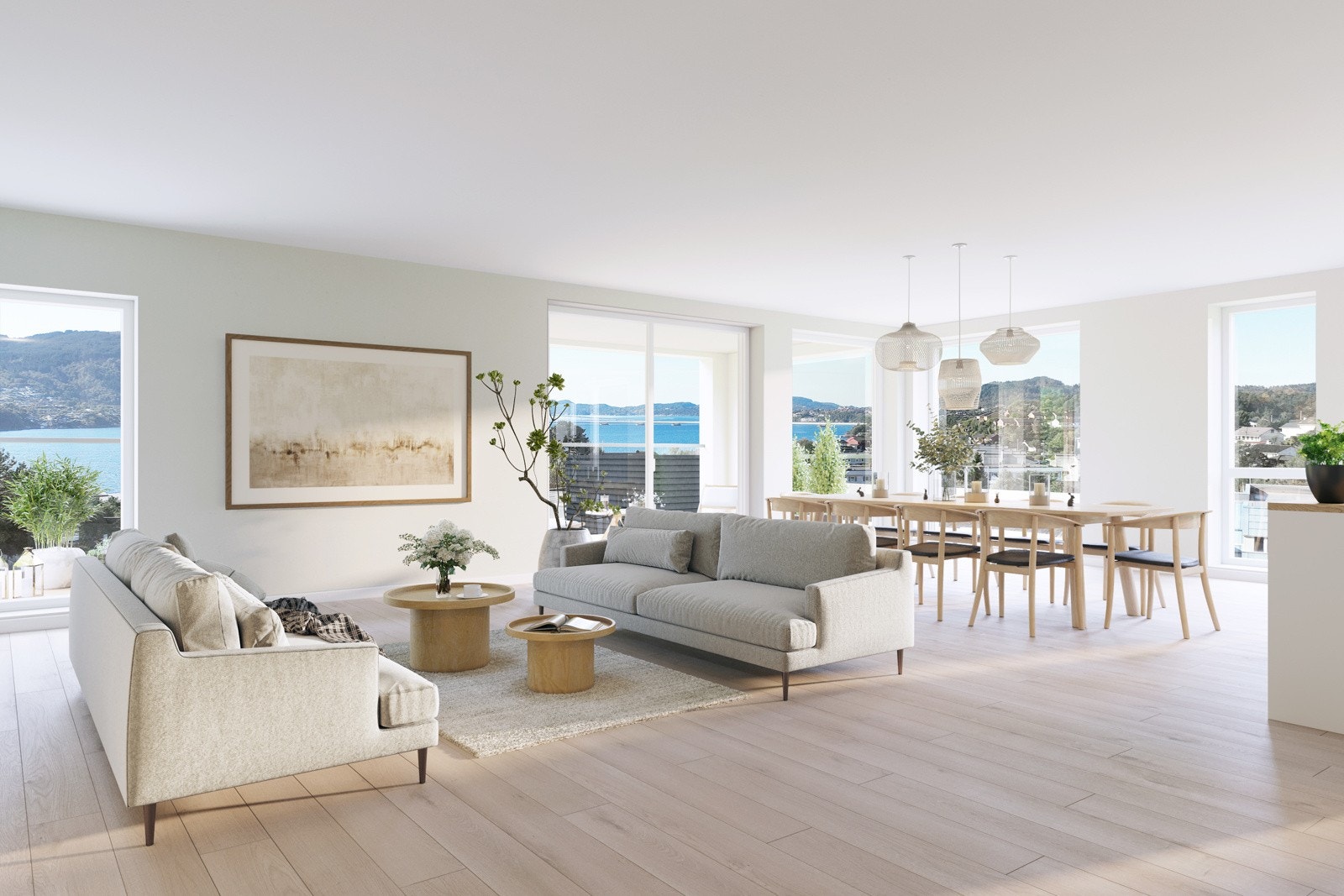 I prosjektet har vi to lekre 5-roms topp-leiligheter på hele 160 m2. Her er illustrasjonsbilde A507. Det medfølger også en privat takterrasse til leiligheten på taket. Galleribilde