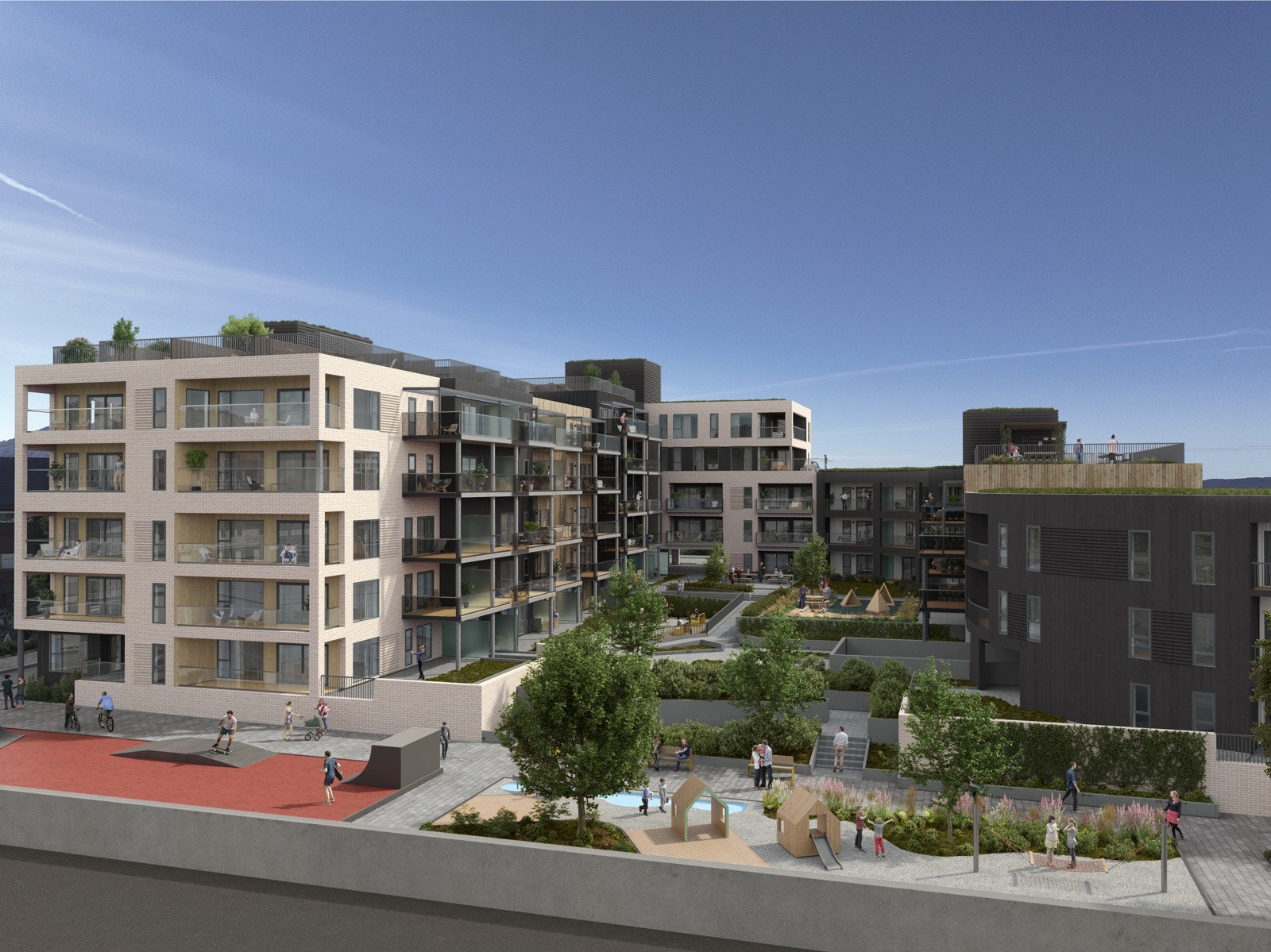 Knarvik Allé - I hjertet av Nordhordland har salget startet for 59 flotte leiligheter i byggetrinn 1. Galleribilde