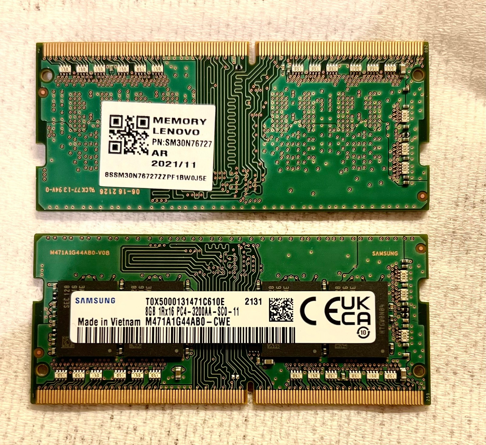2x8 GB Internminne RAM Type DDR4 3200 For B rbar Pc FINN no