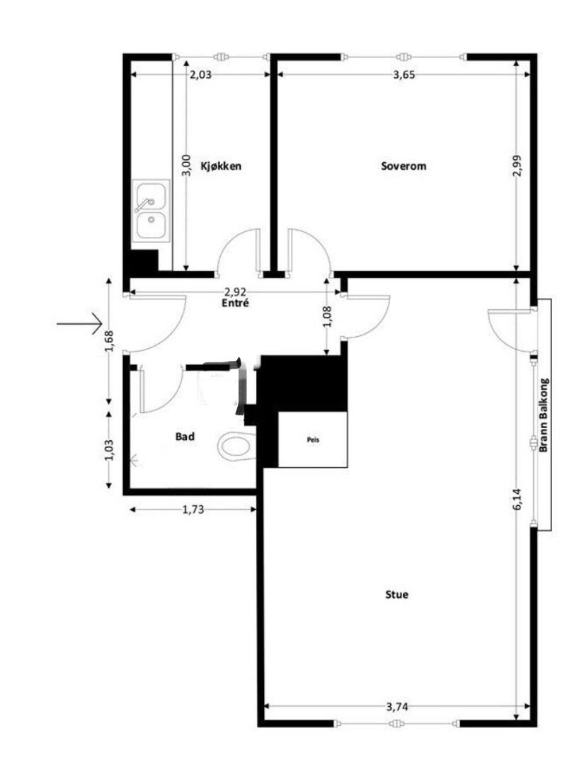 Plantegning Galleribilde