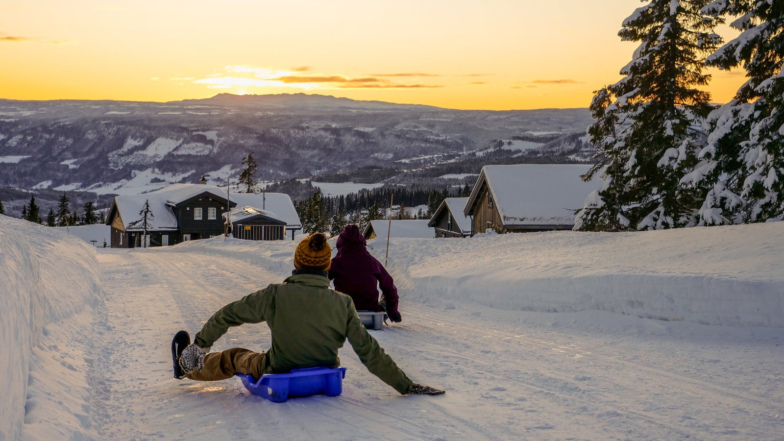 Bilde tatt fra akebakken på Musdalsæter Galleribilde