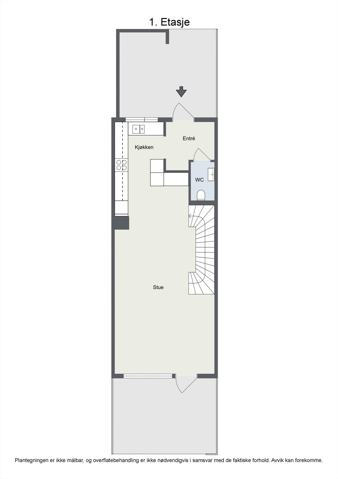 Planskisse 1. etg. Galleribilde