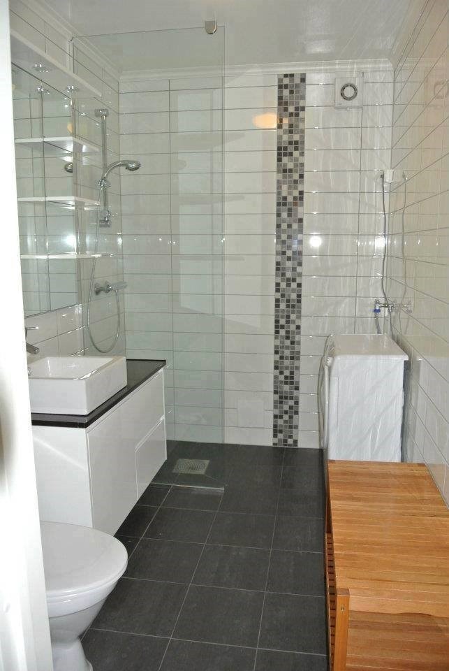 Flislagt bad med varmekabler i gulvet, praktikantdel Galleribilde