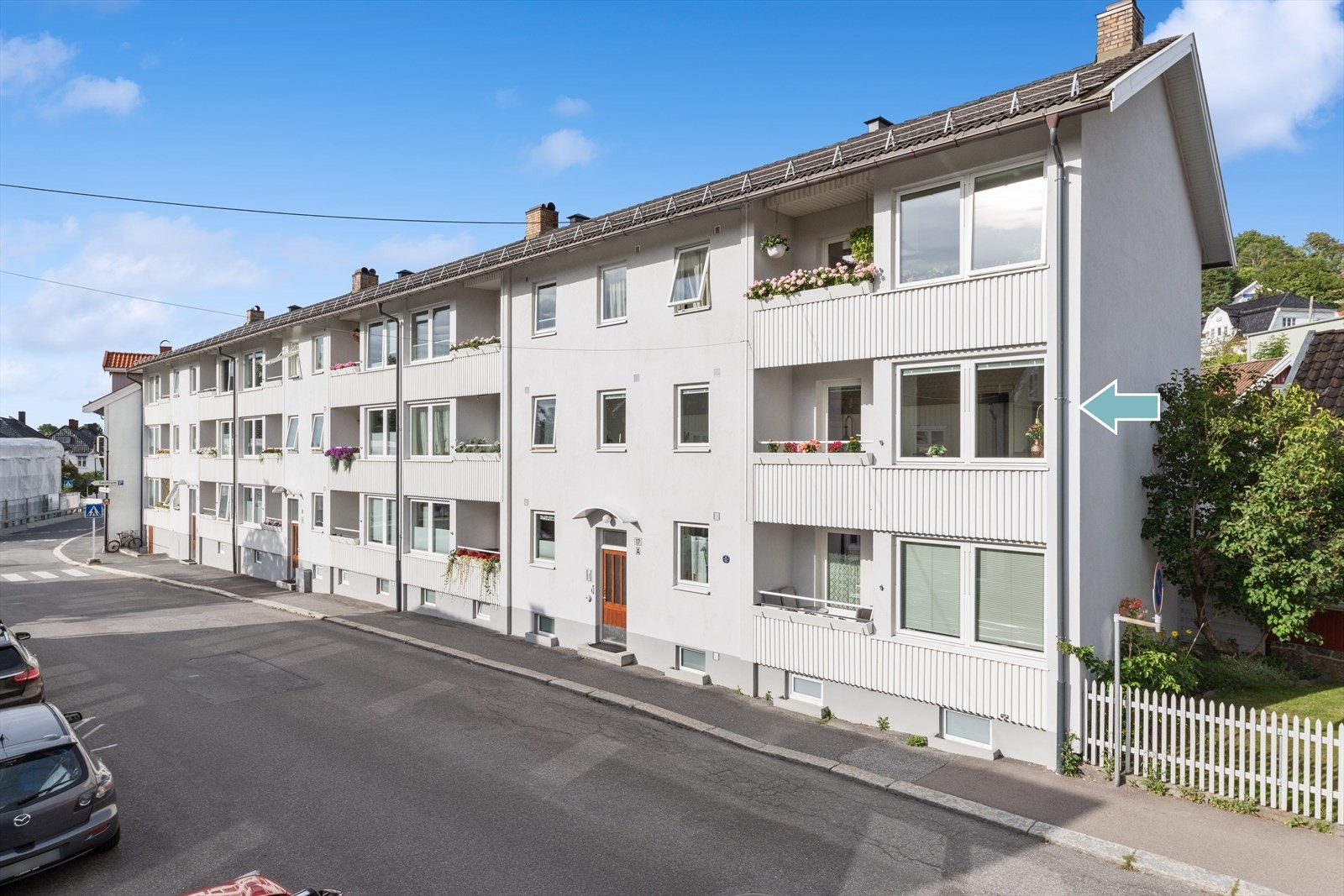 Leiligheten ligger fint til på enden. Galleribilde