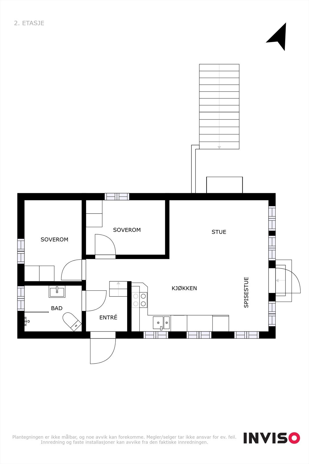 Plantegning 1. etasje fritidsbolig. Galleribilde