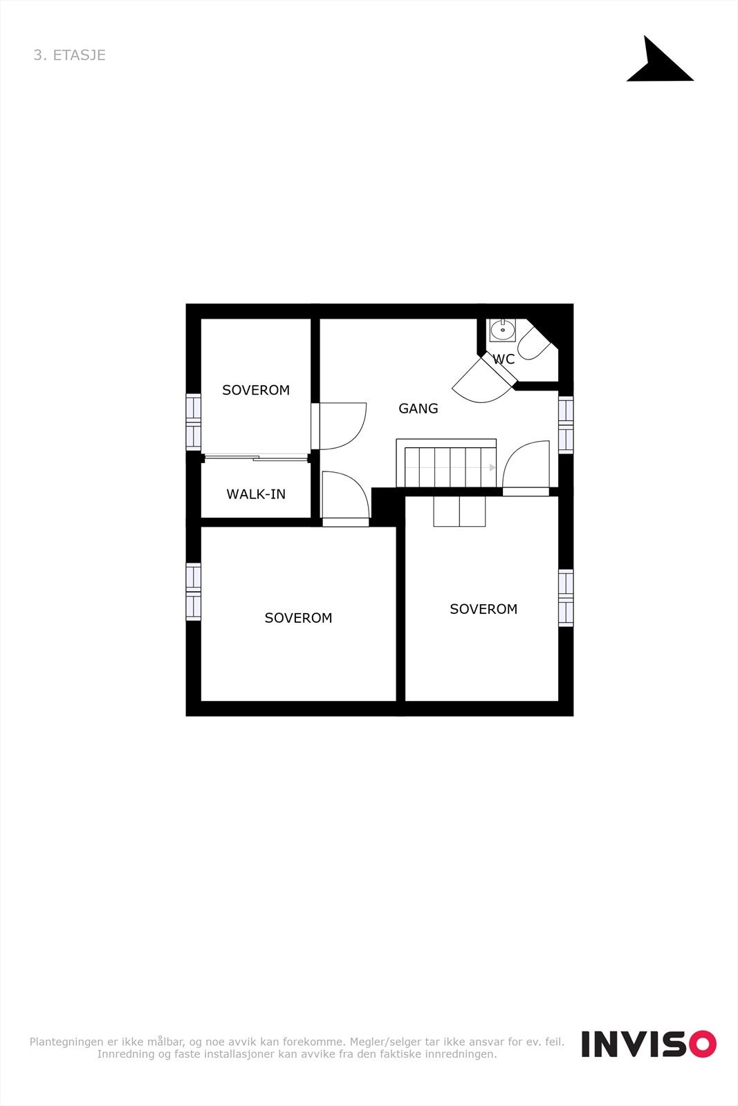 Plantegning loft enebolig. Galleribilde