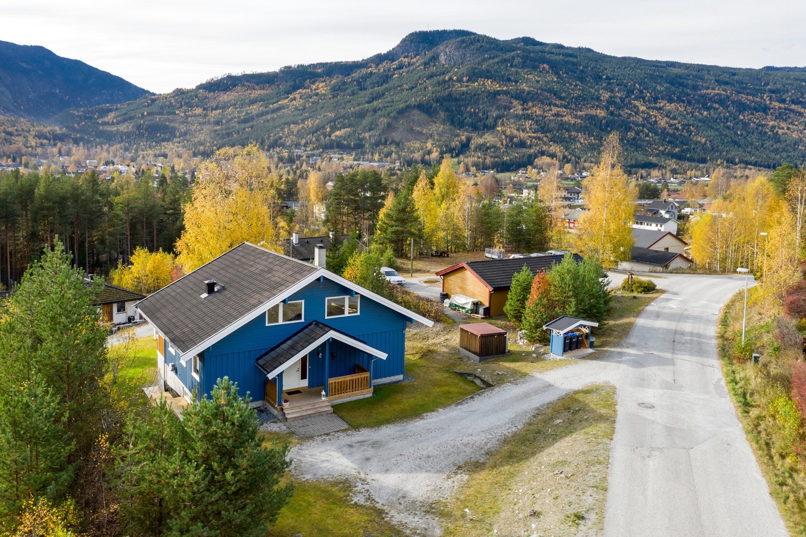 Det er ca.1,5 km til Nesbyen sentrum. Området byr på flotte rekreasjonsområder rett utenfor døra. Galleribilde