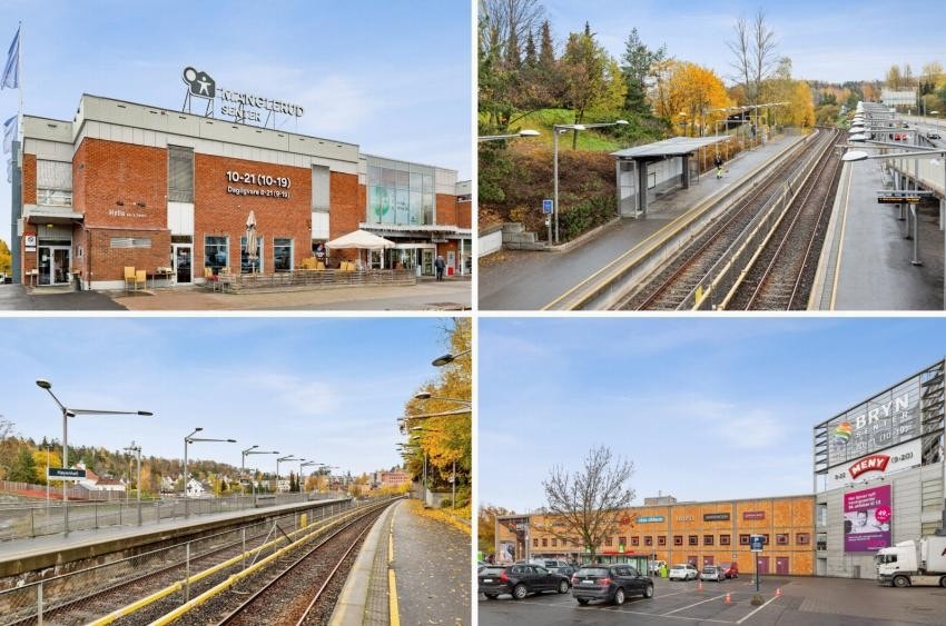 Manglerud senter, buss og t-bane ligger i gangstand til boligen. Galleribilde