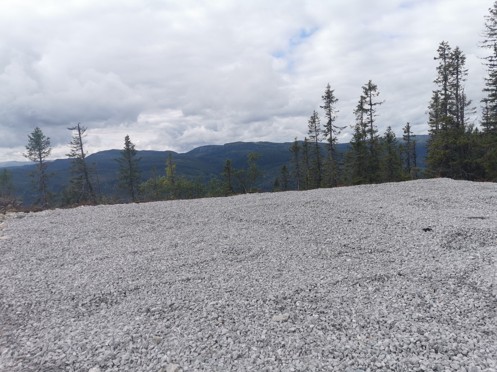 Bildet er tatt fra tomta før støping av plate Galleribilde