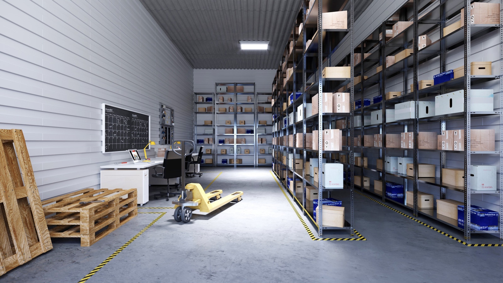 Lagerlokalene kan brukes til lagring for bedriften eller som privatperson. Galleribilde