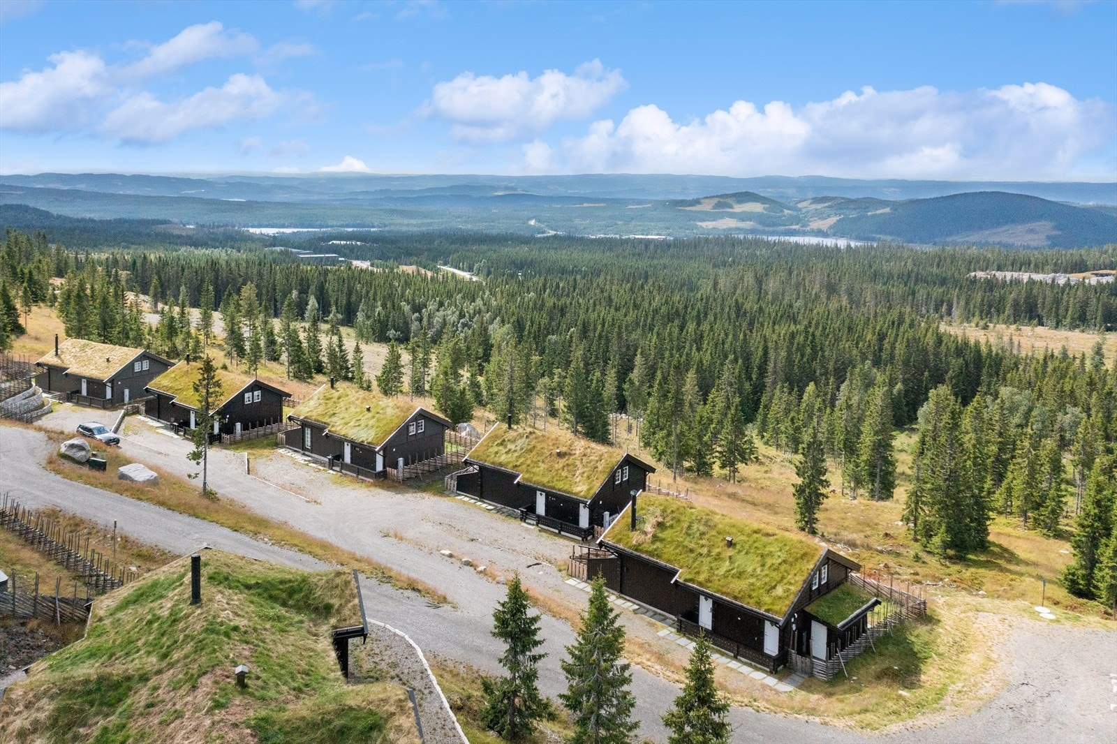 Fra hytta er det gode solforhold og naturen som nærmeste nabo. Galleribilde