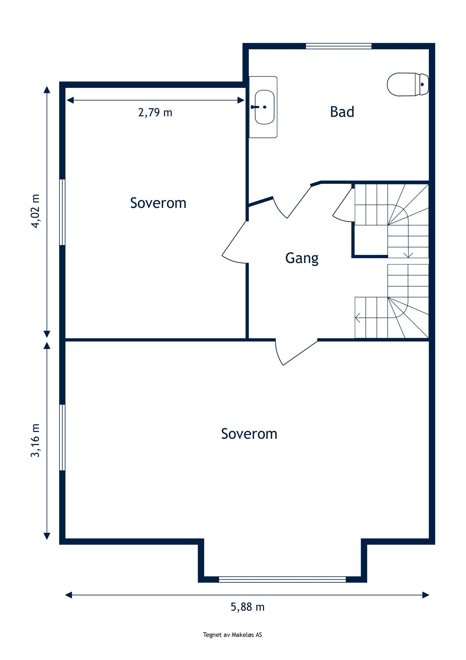 Plantegning 2.etasje. Galleribilde