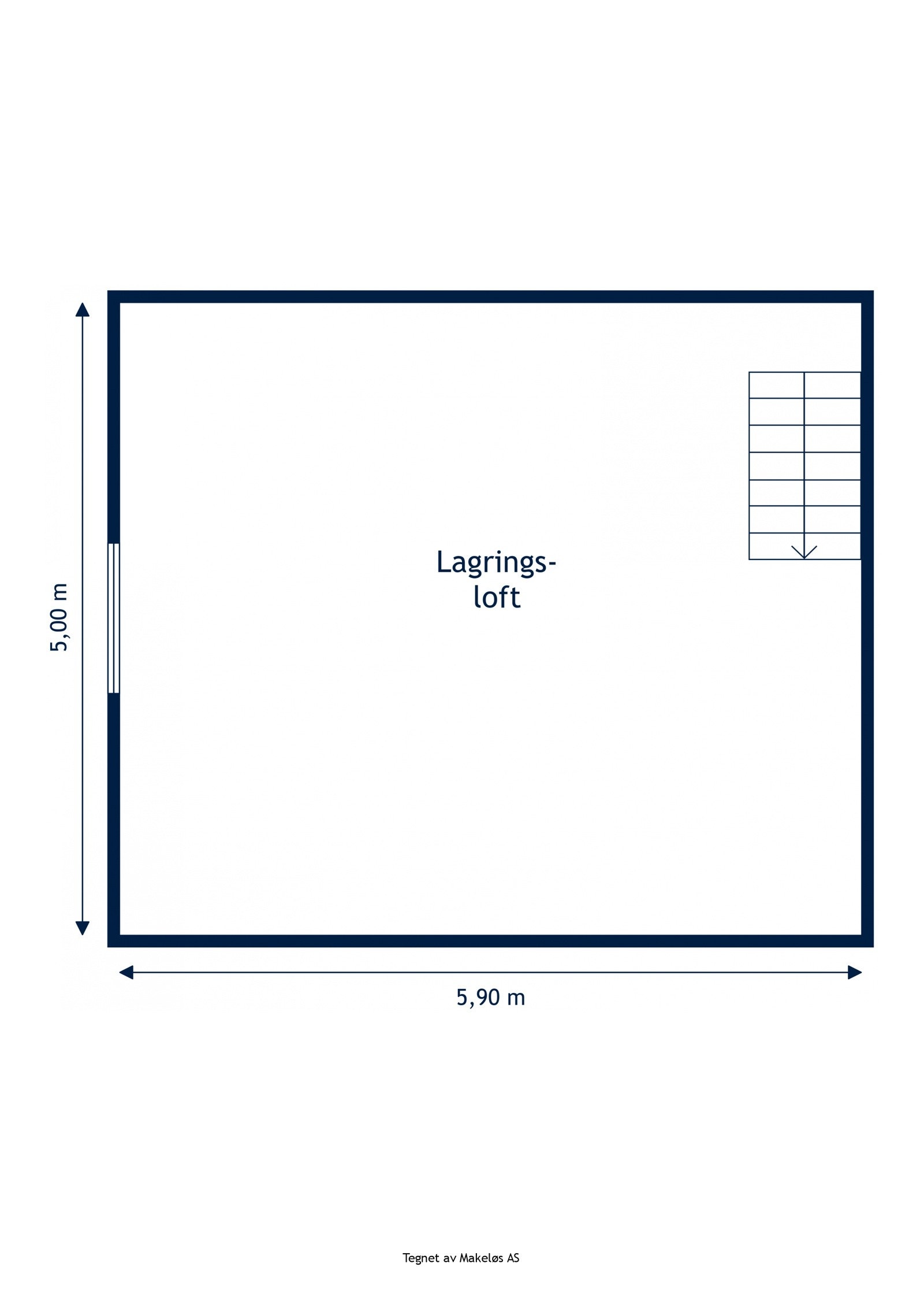 Plantegning loft. Galleribilde