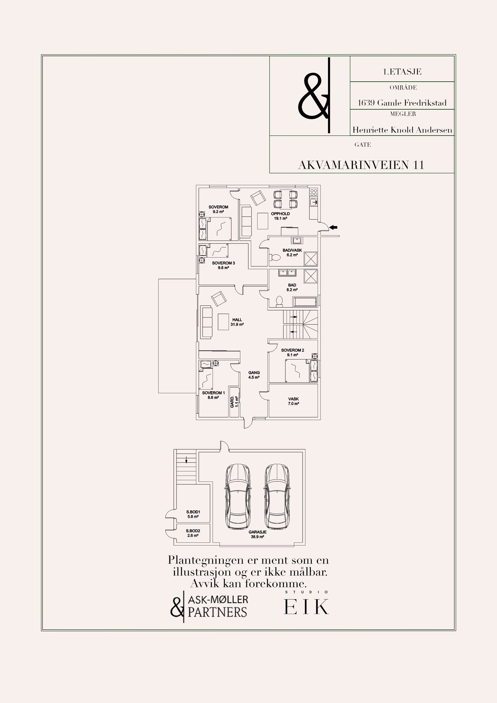 Plantegning 1.etg Galleribilde