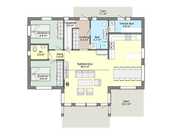 Romløsning plan 1. Galleribilde