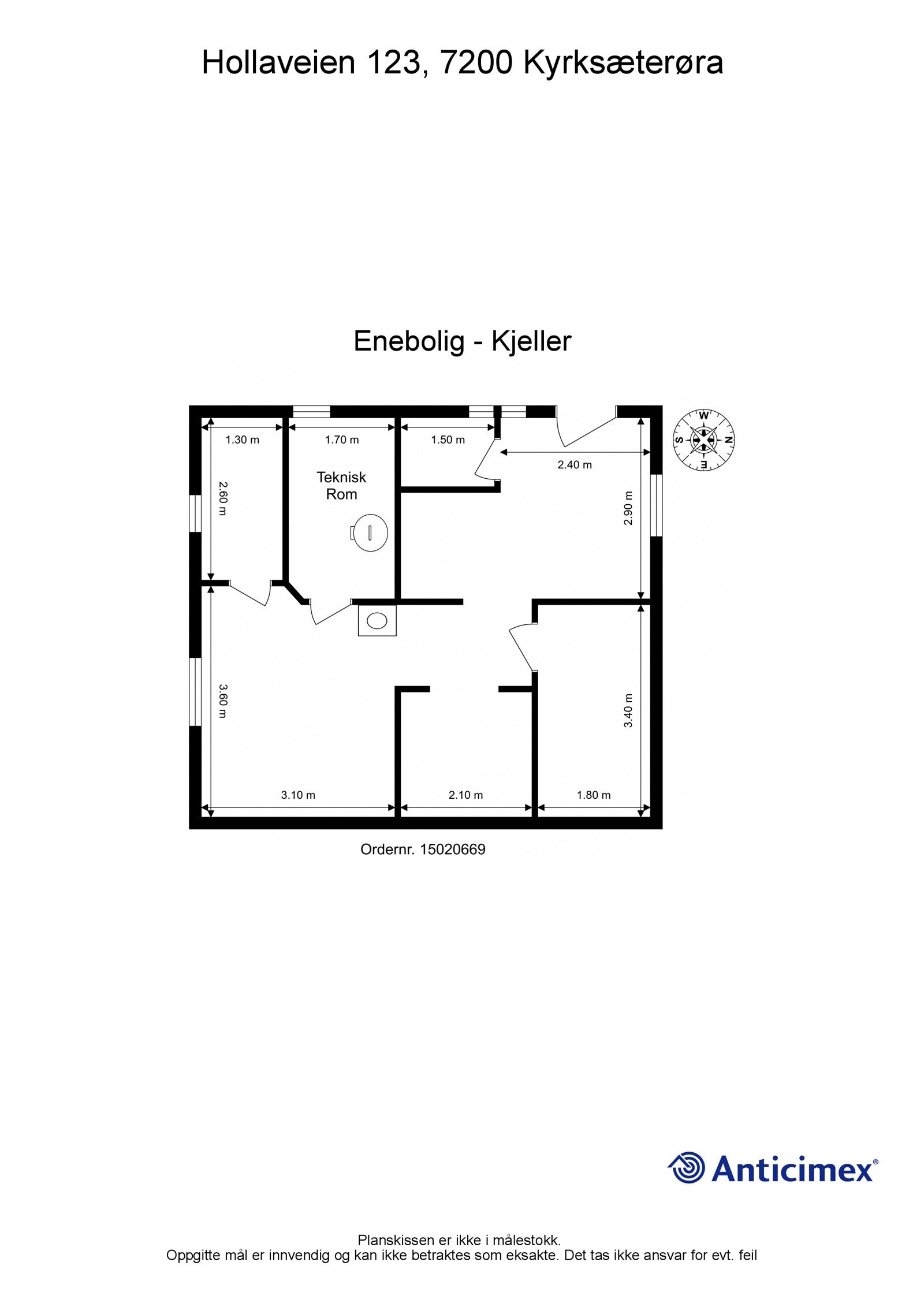 Plantegning - kjelleretasje Galleribilde