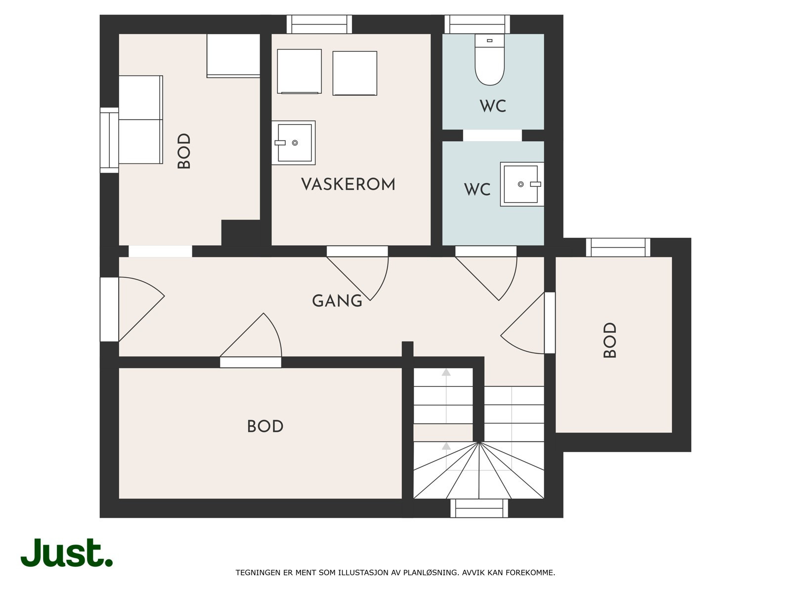 Planskisse underetasje.