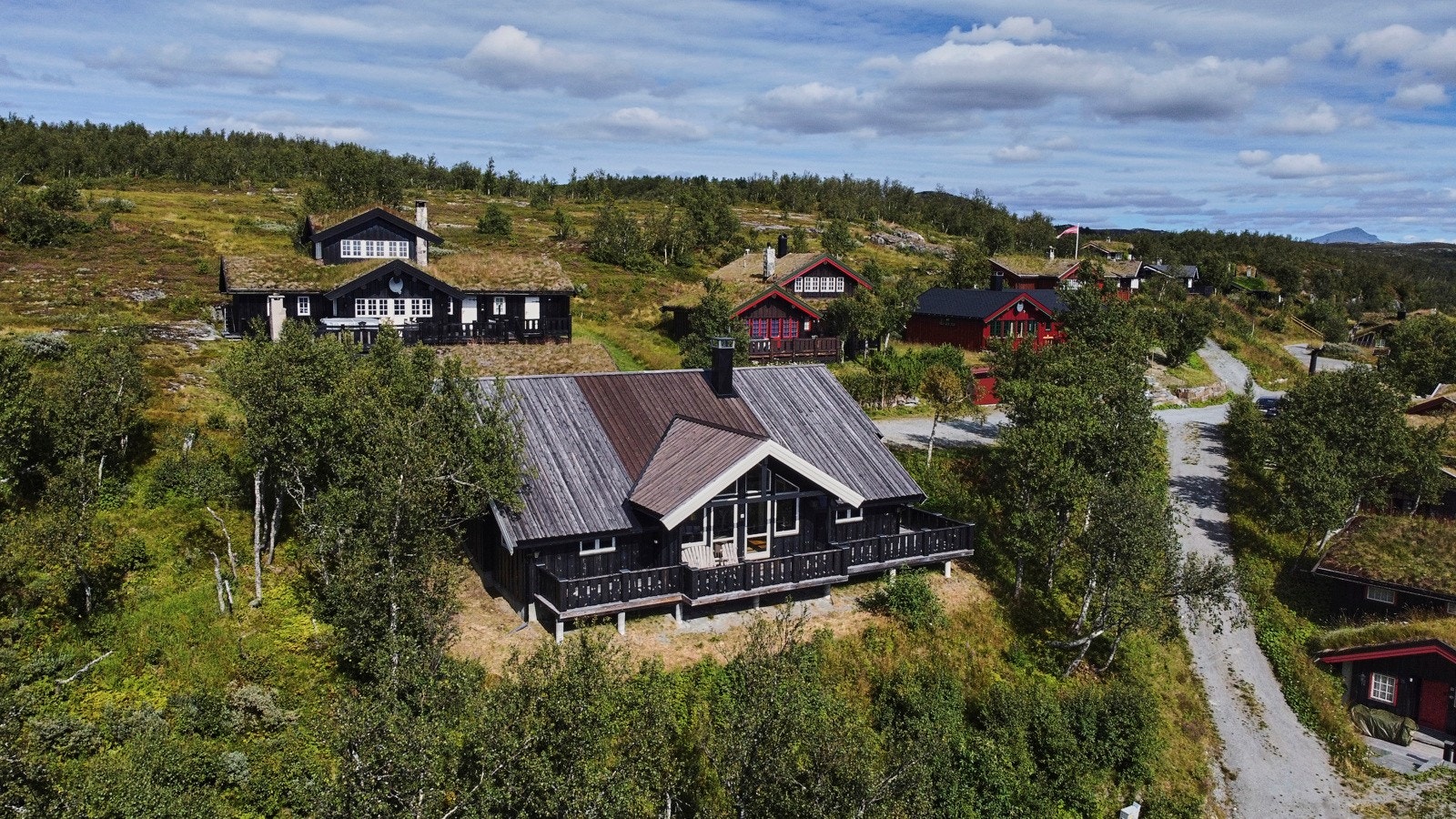 Hytta ligger i øverste delen av feltet Galleribilde