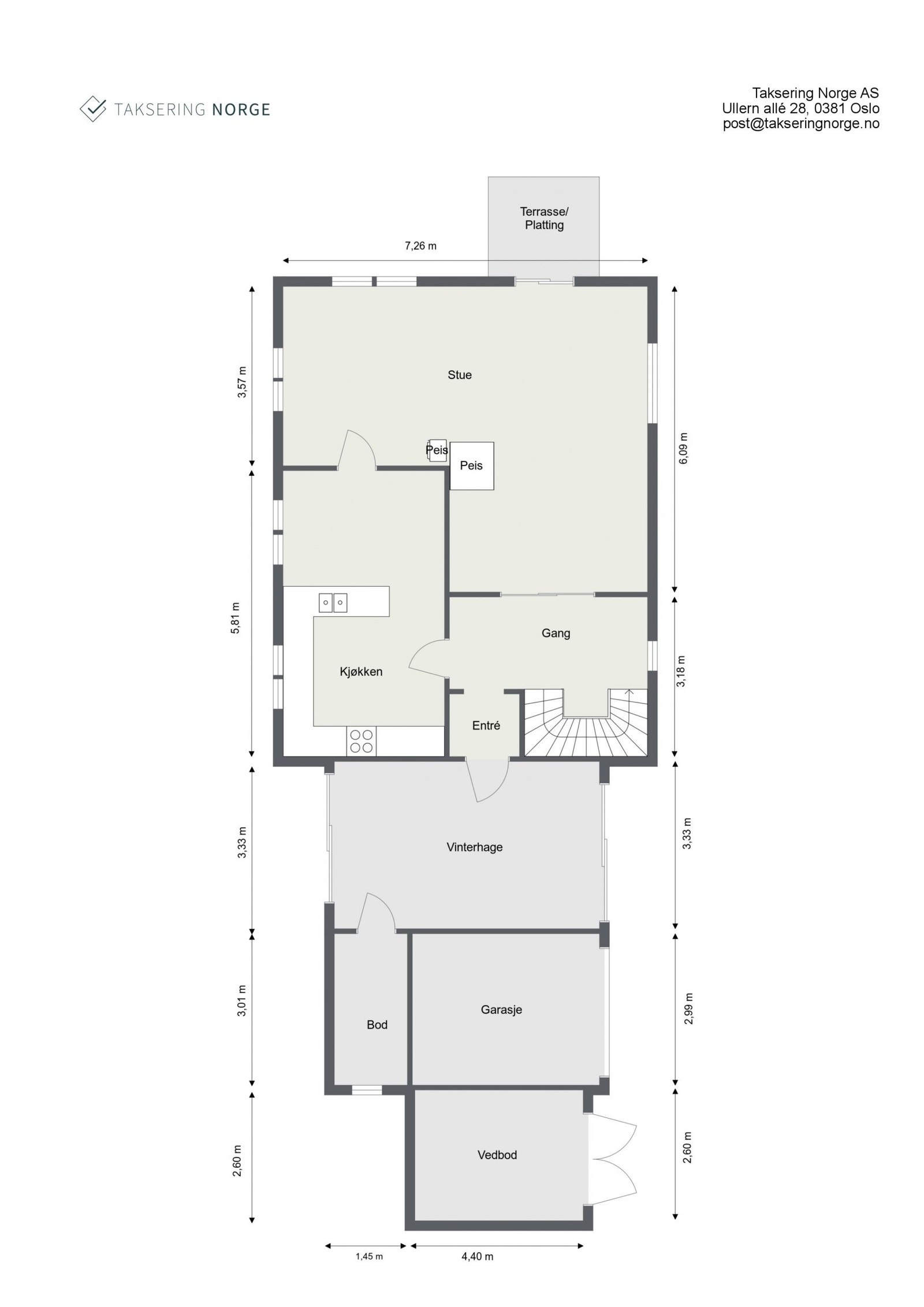 Plantegning 1.etg. Galleribilde