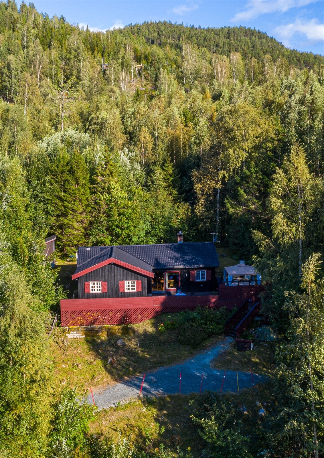 Bakken 2 ligger skjermet til fra veien Galleribilde