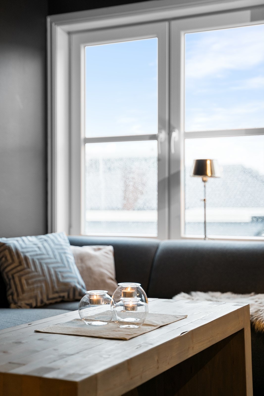Vinduer og terrassedør i stue med 2-lags glass fra 2006. Galleribilde