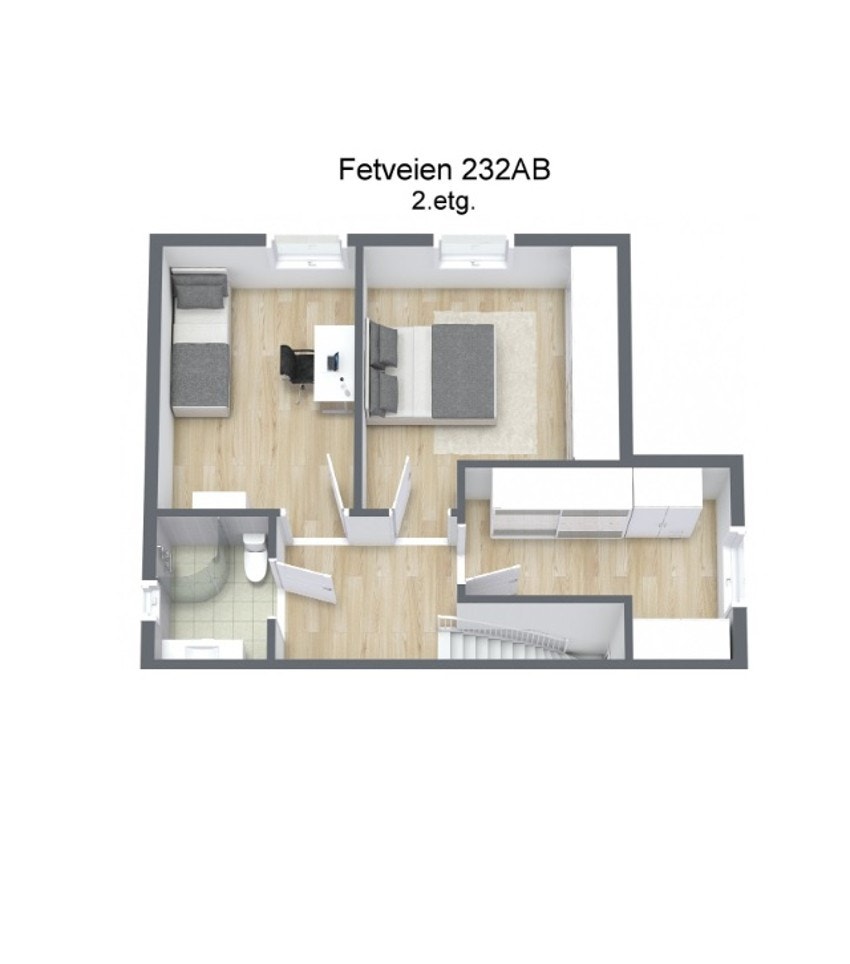 Planskisse 2 etg Galleribilde