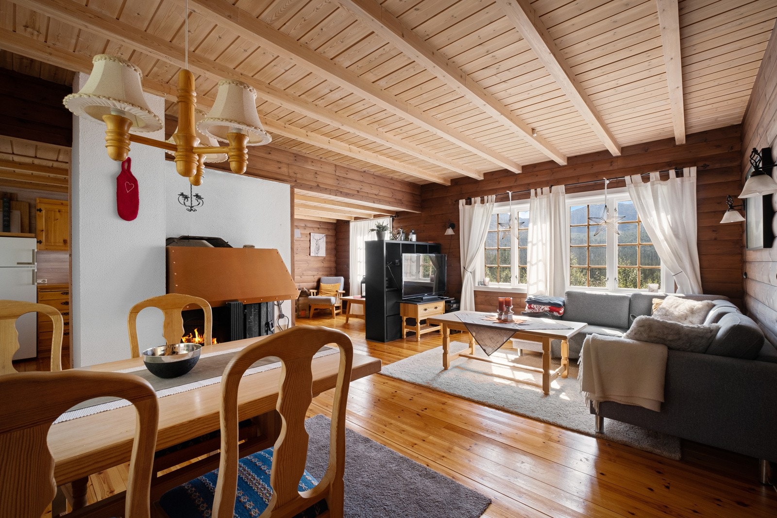 Stue med spisestue Galleribilde