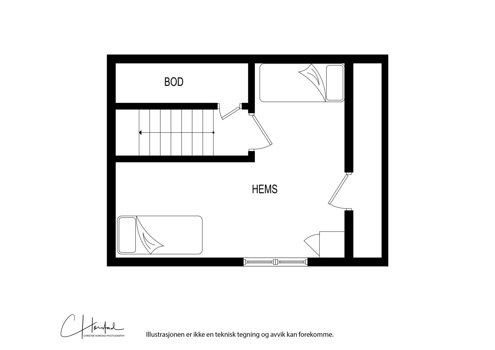 Planskisse tilbygg Galleribilde