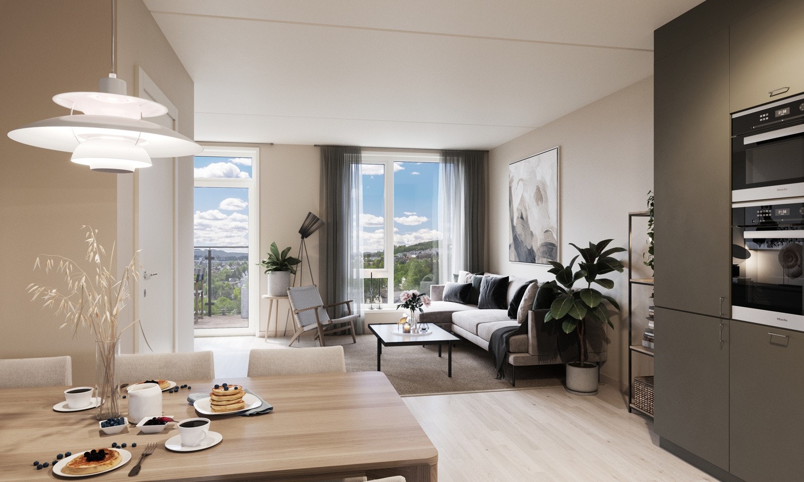 - Bildet er ment som en illustrasjon for å presentere prosjektet og er ikke utarbeidet for å vise den aktuelle leiligheten. Avvik vil forekomme Galleribilde