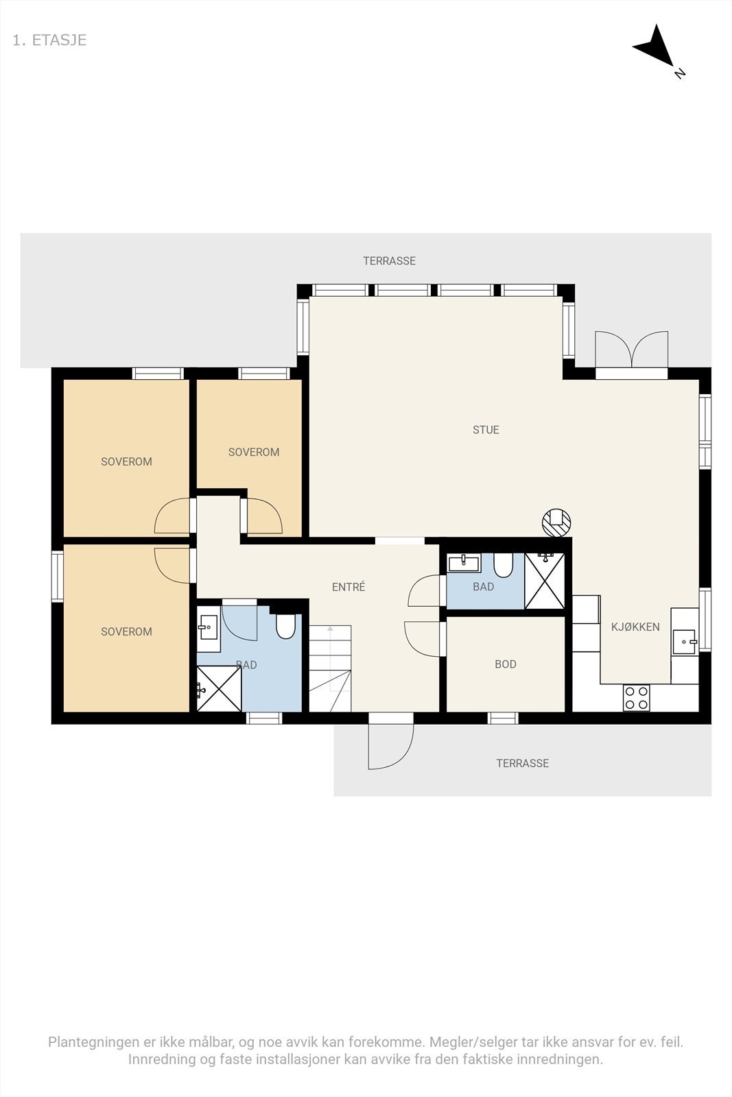 Plantegninger 1 etg Galleribilde