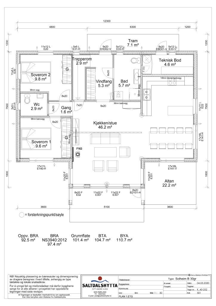 Planløsning 1.etg kan tegnes om og speiles. Galleribilde