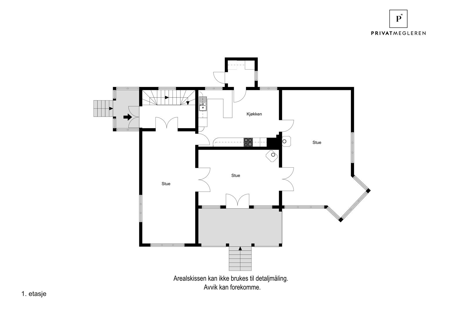 Plantegning 1. etasje Galleribilde