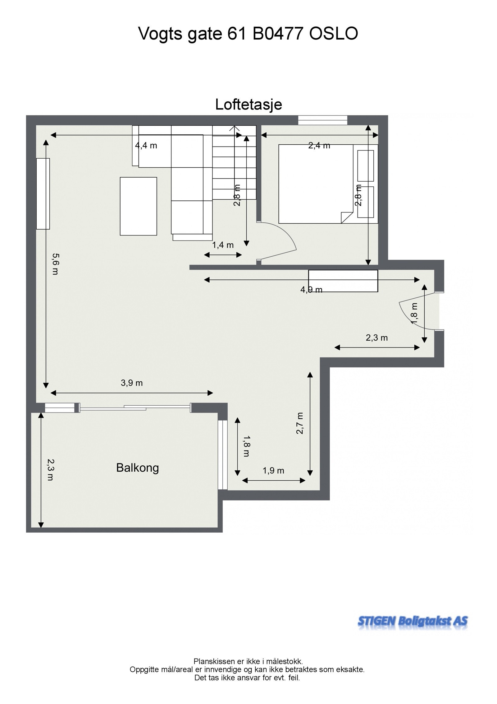 Plantegning 3. etasje. Galleribilde