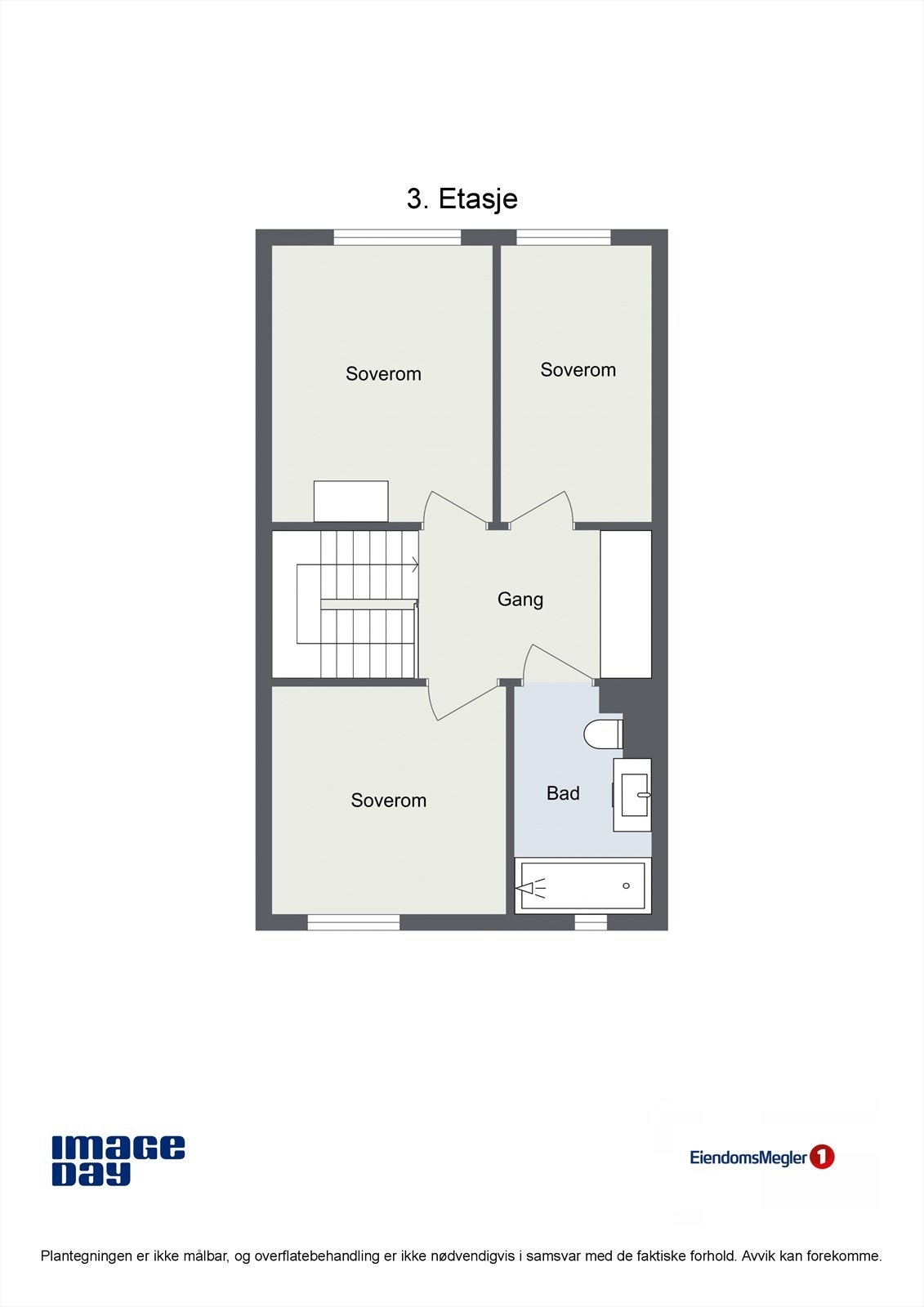 Rugdeberget 21 - 2D plantegning 3.etg Galleribilde