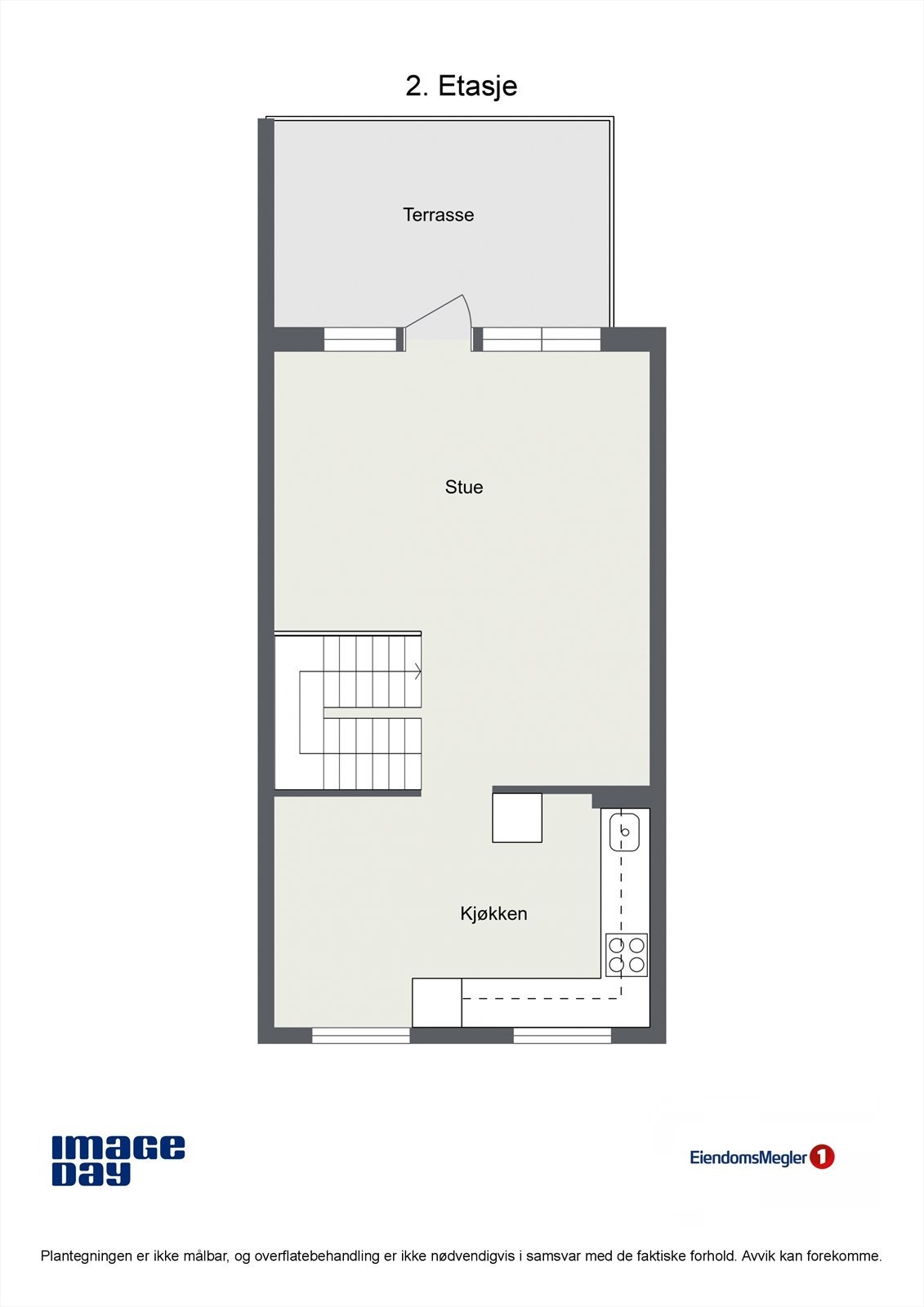 Rugdeberget 21 - 2D plantegning 2.etg Galleribilde