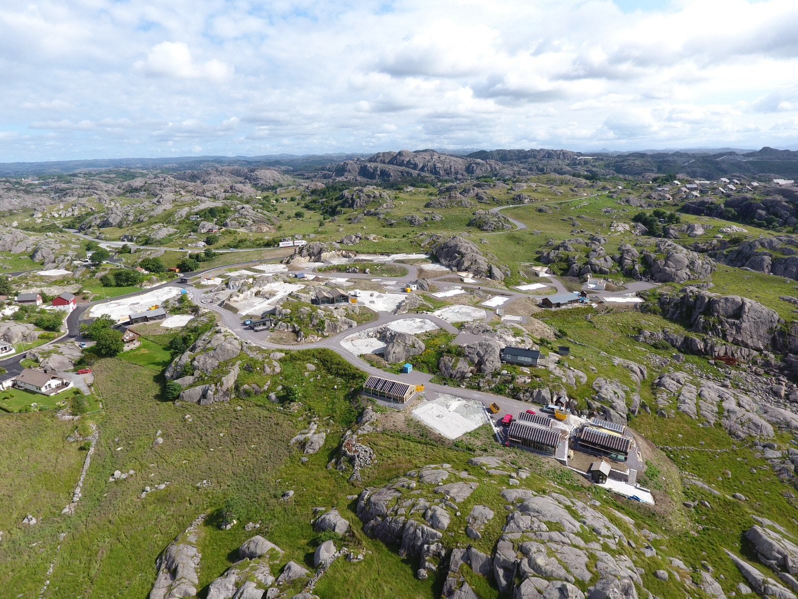 Feltet er opparbeidet og klar for bygging Galleribilde