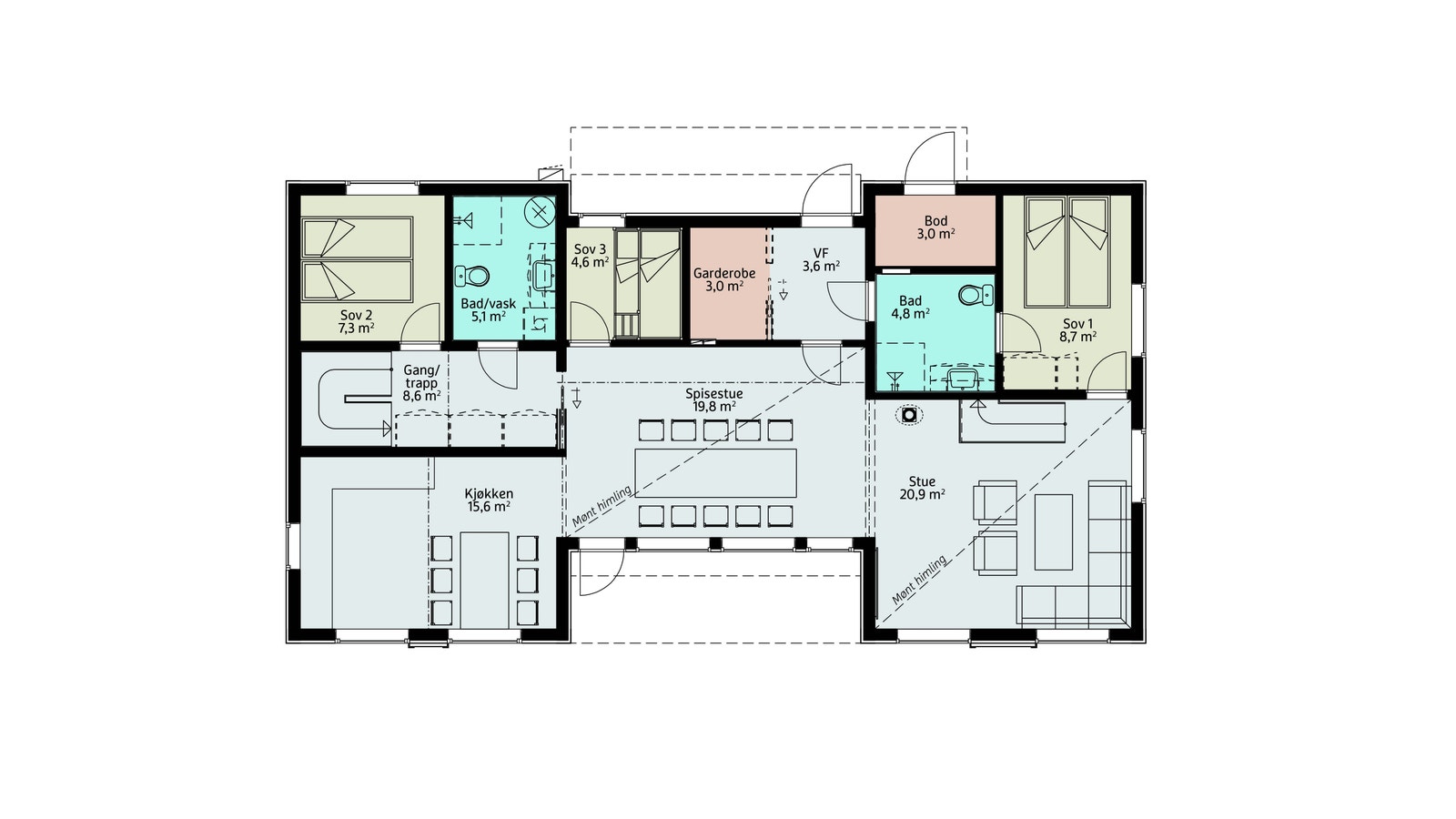 Planskisse hovedplan Galleribilde