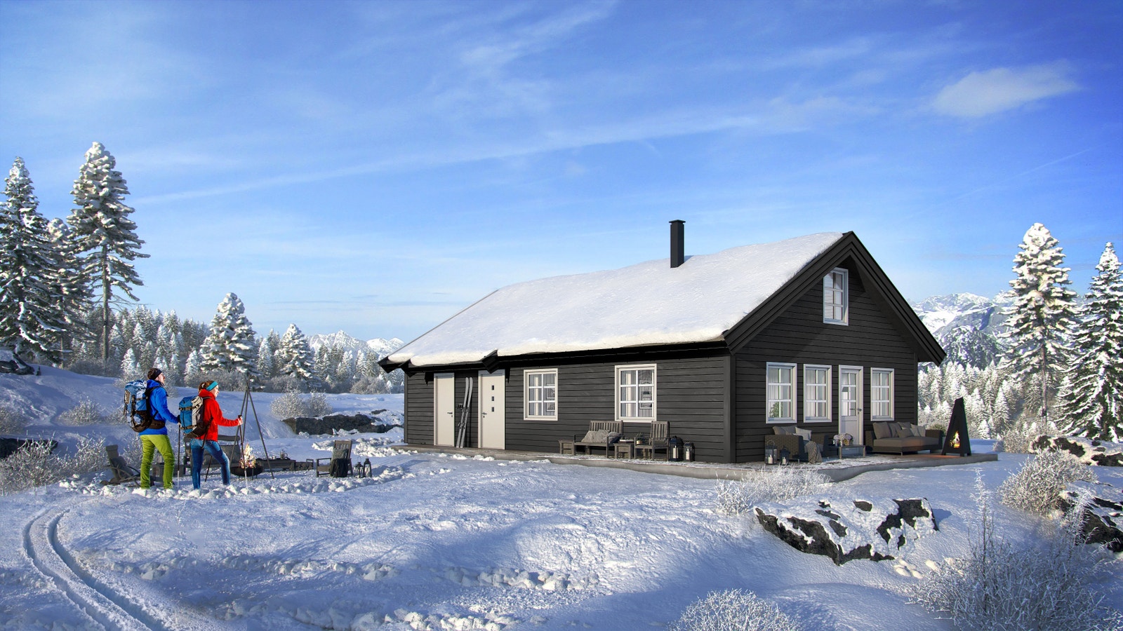 Ro 2 vinter (illustrasjon) Galleribilde