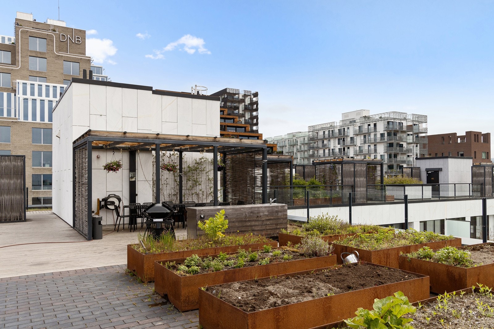 Her finnes det flere, forskjellige soner som kan bookes via sameiets hjemmeside. Galleribilde