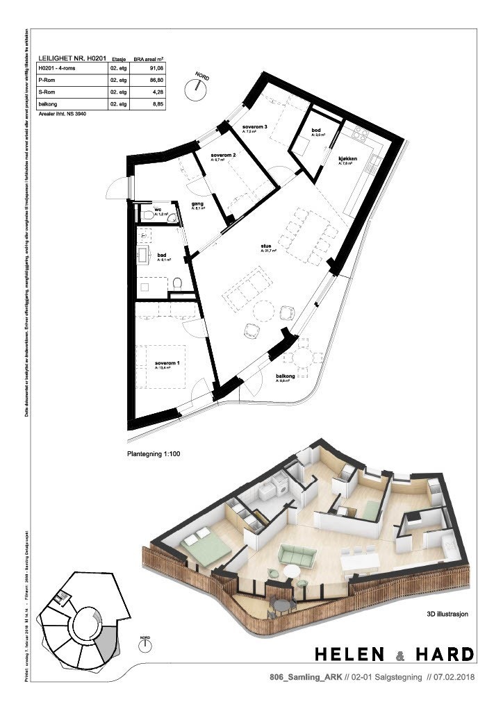 Plantegning Galleribilde