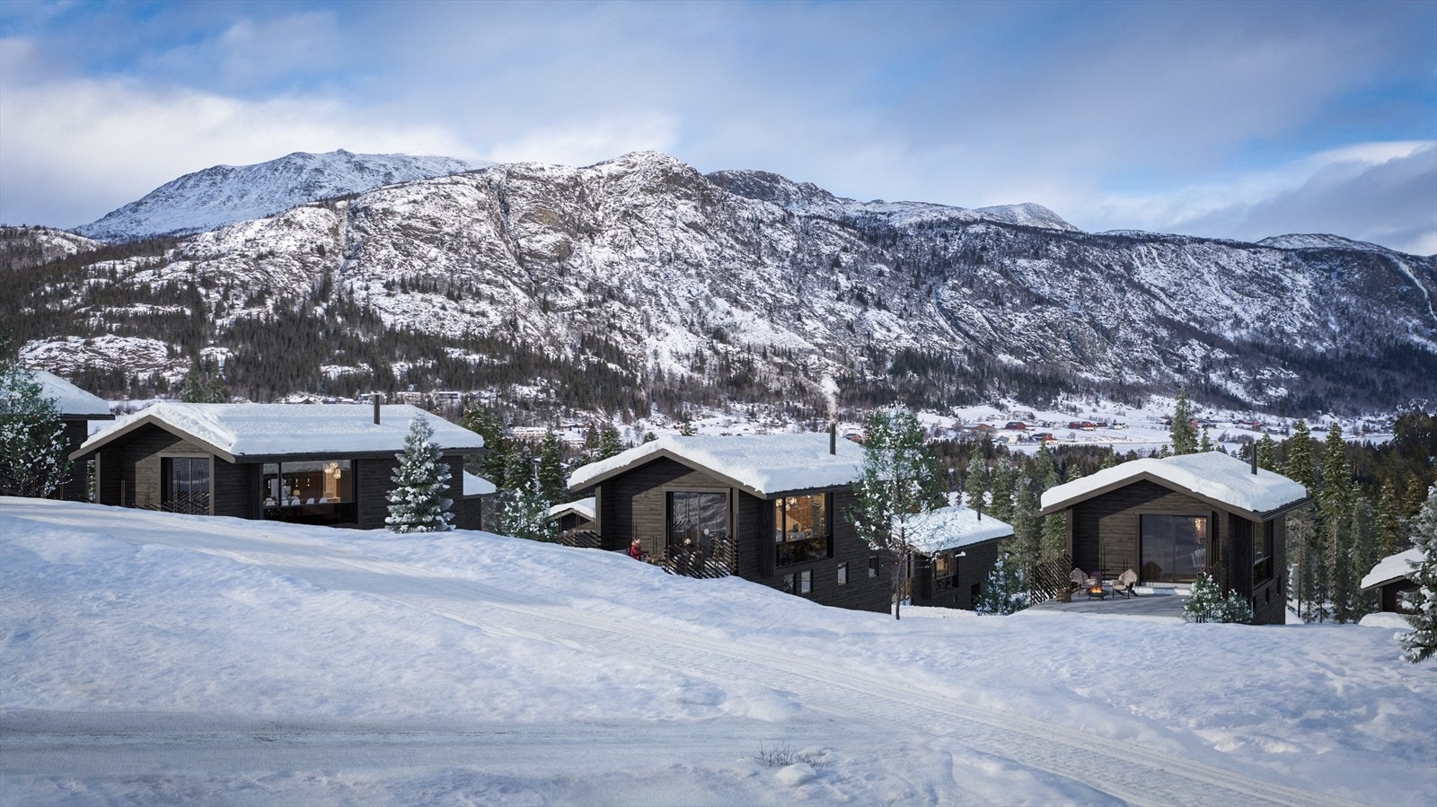 Ved utforming av prosjektet er det lagt spesiell vekt på å bevare landskapets naturlige preg og ta vare på utsikten til de flotte fjellene rundt. Galleribilde