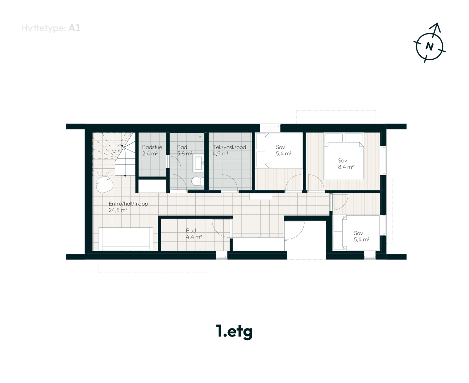 Plantegning bakkeplan. Galleribilde