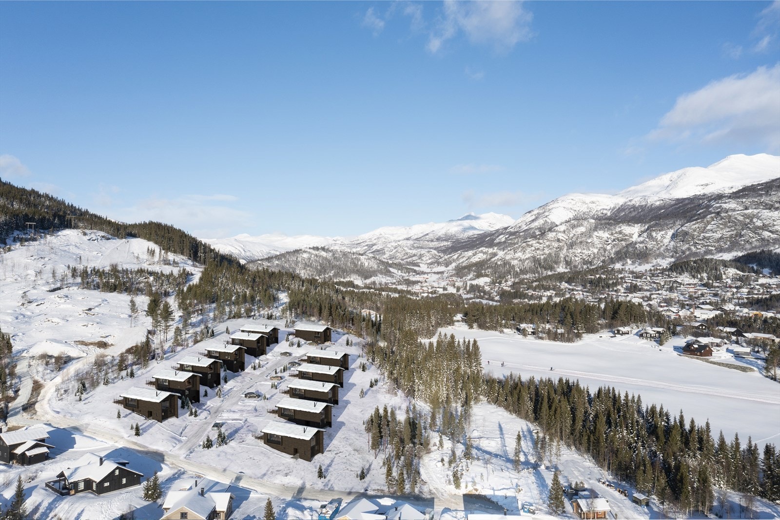 Området vi nå selger kalles Røverklanten. 4 hytter er allerede solgt. Galleribilde