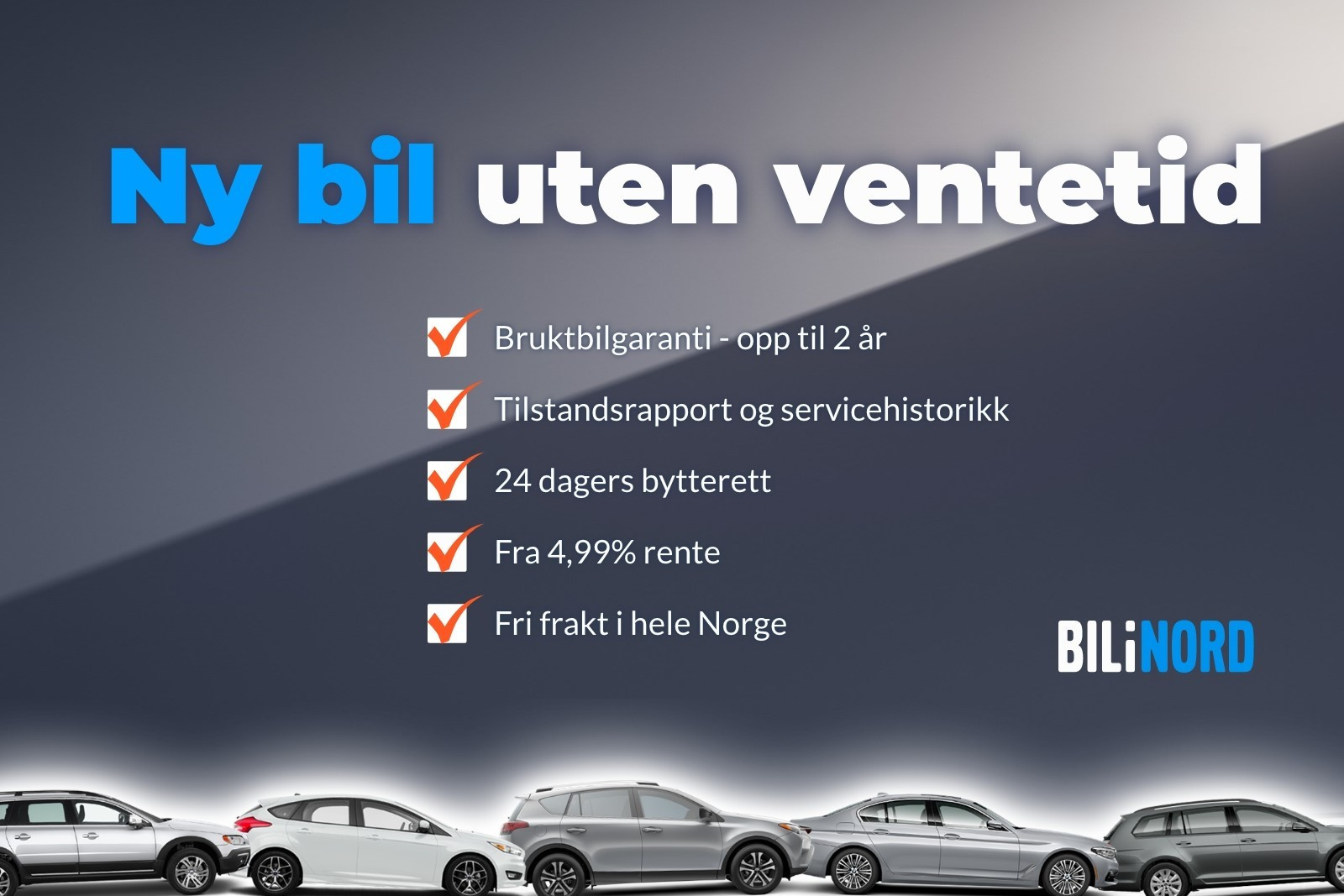 Vi leverer bilen i hele Norge uten ekstra kostnad for deg... For mer info kontakt  Håkon på telefon 90998252