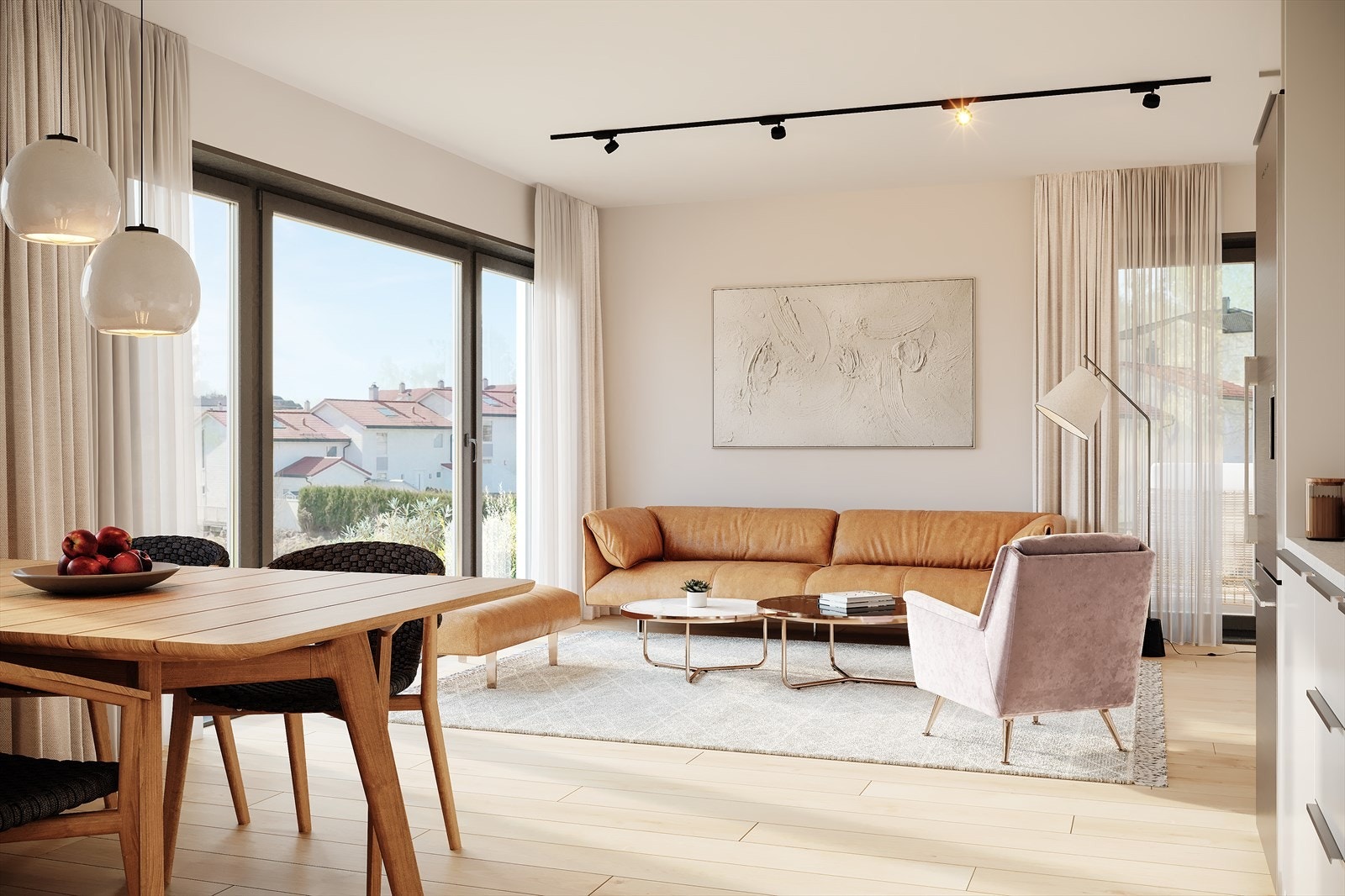 Lyse og trivelige leiligheter med god plass til sofagruppe i stue (Illustrasjon vil kunne avvike) Galleribilde