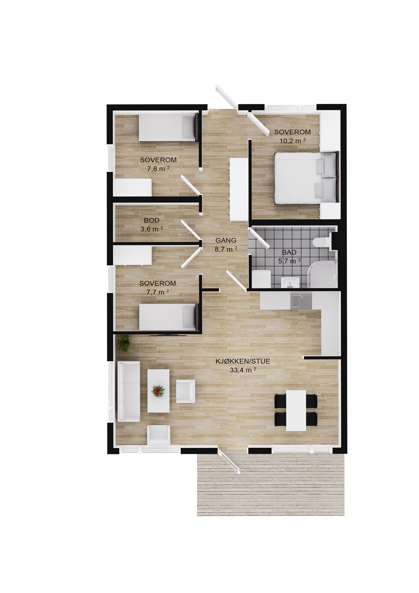 Leilighet A 1. etasje (Seksjon nr 1) Galleribilde