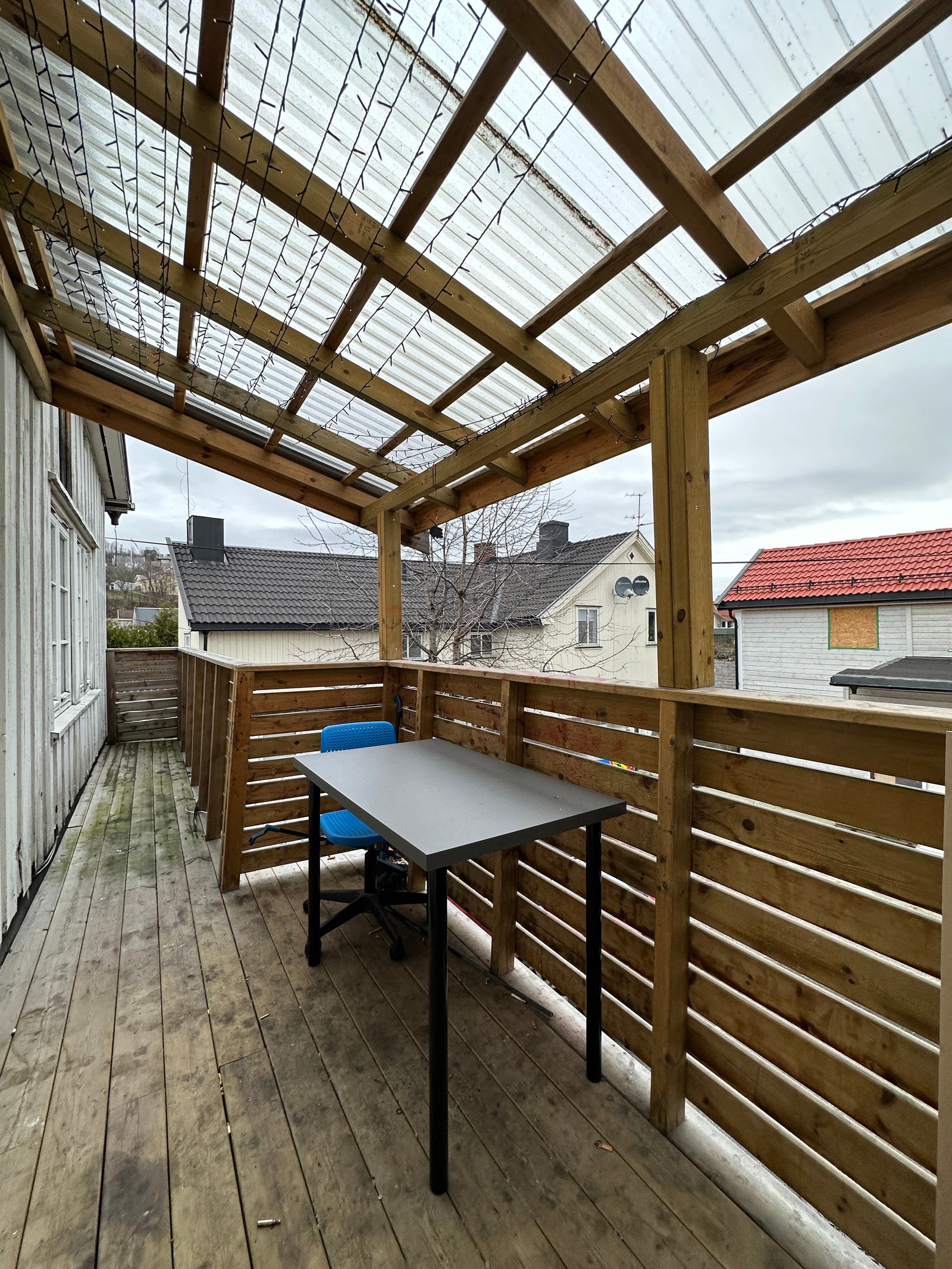 Balkong med tak Galleribilde